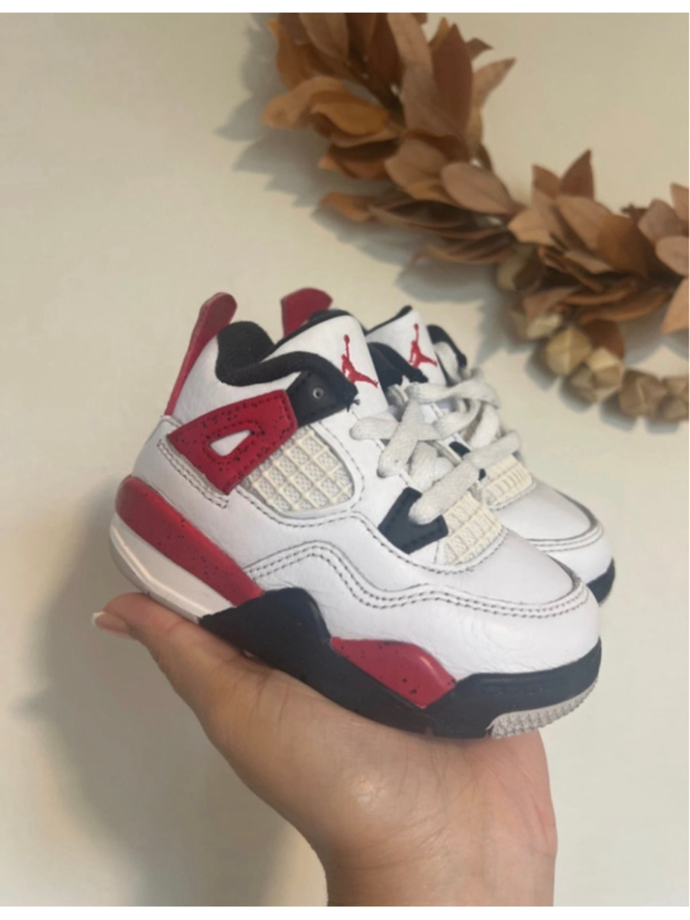 Jordan 4 Red Cement Toddler Size 5c Child/Baby Fire Red Shoes